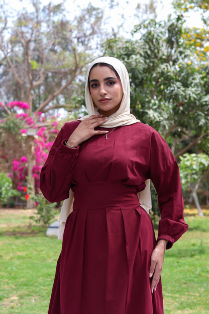 The Blossom Dress-Burgundy