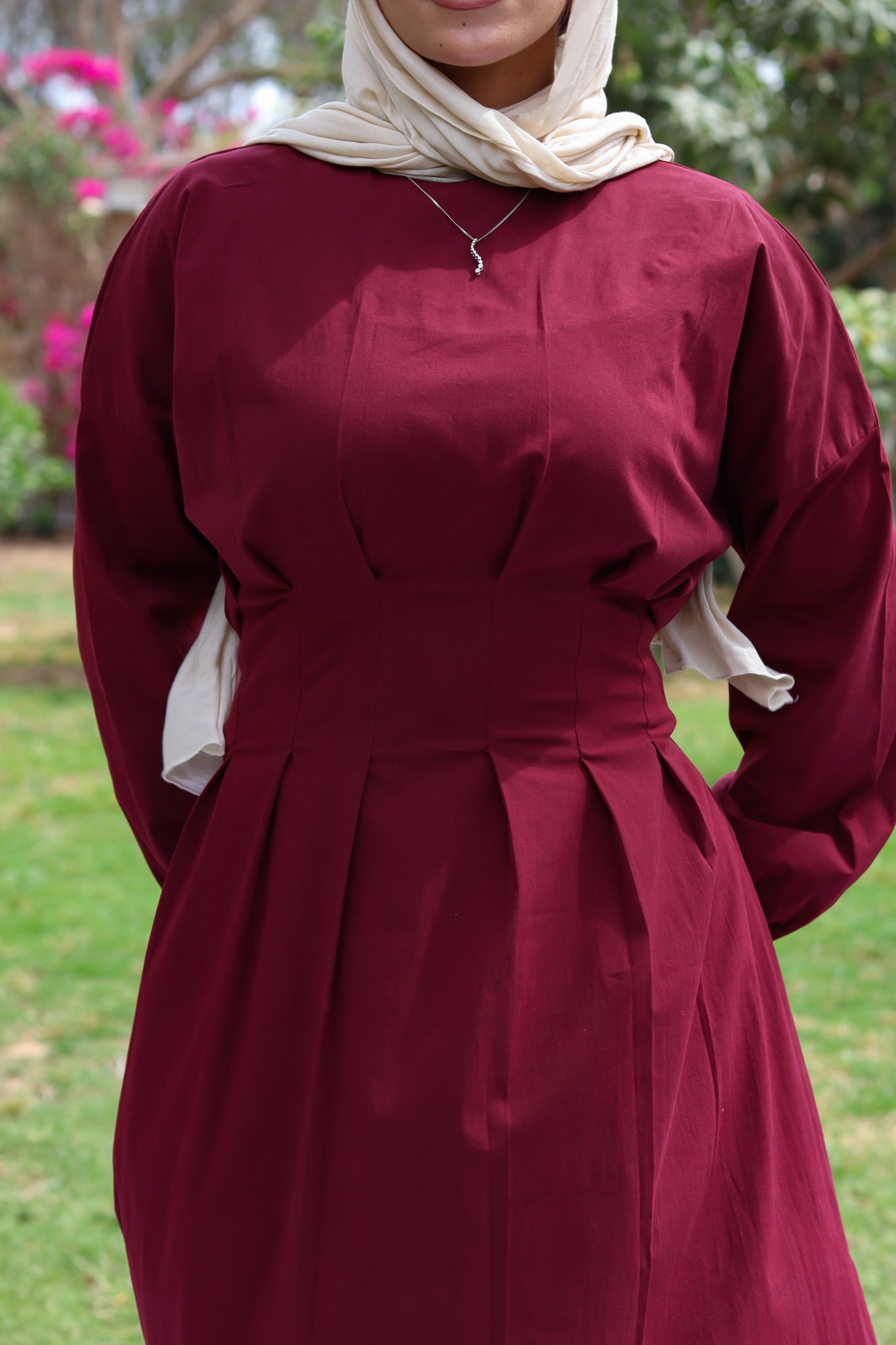 The Blossom Dress-Burgundy