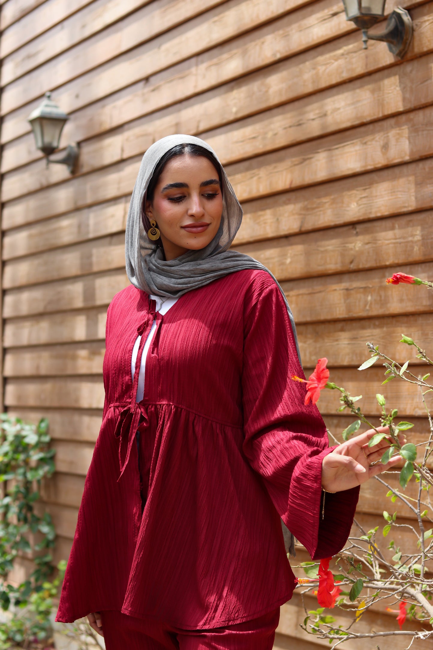 Amber breeze set-Burgundy