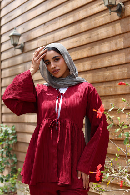 Amber breeze set-Burgundy