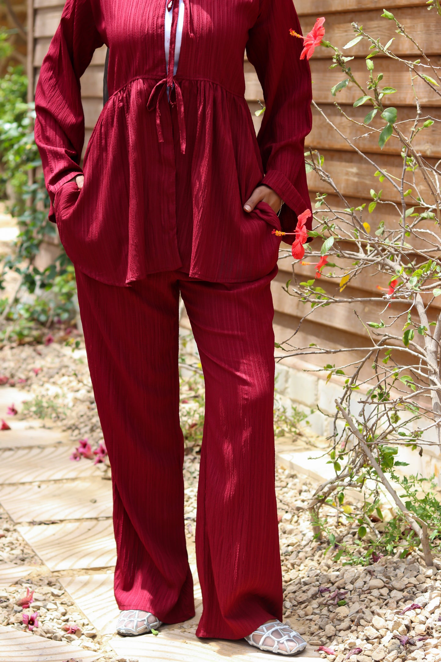 Amber breeze set-Burgundy