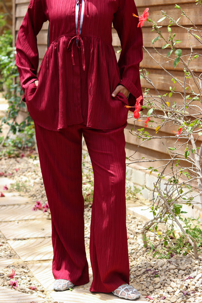 Amber breeze set-Burgundy