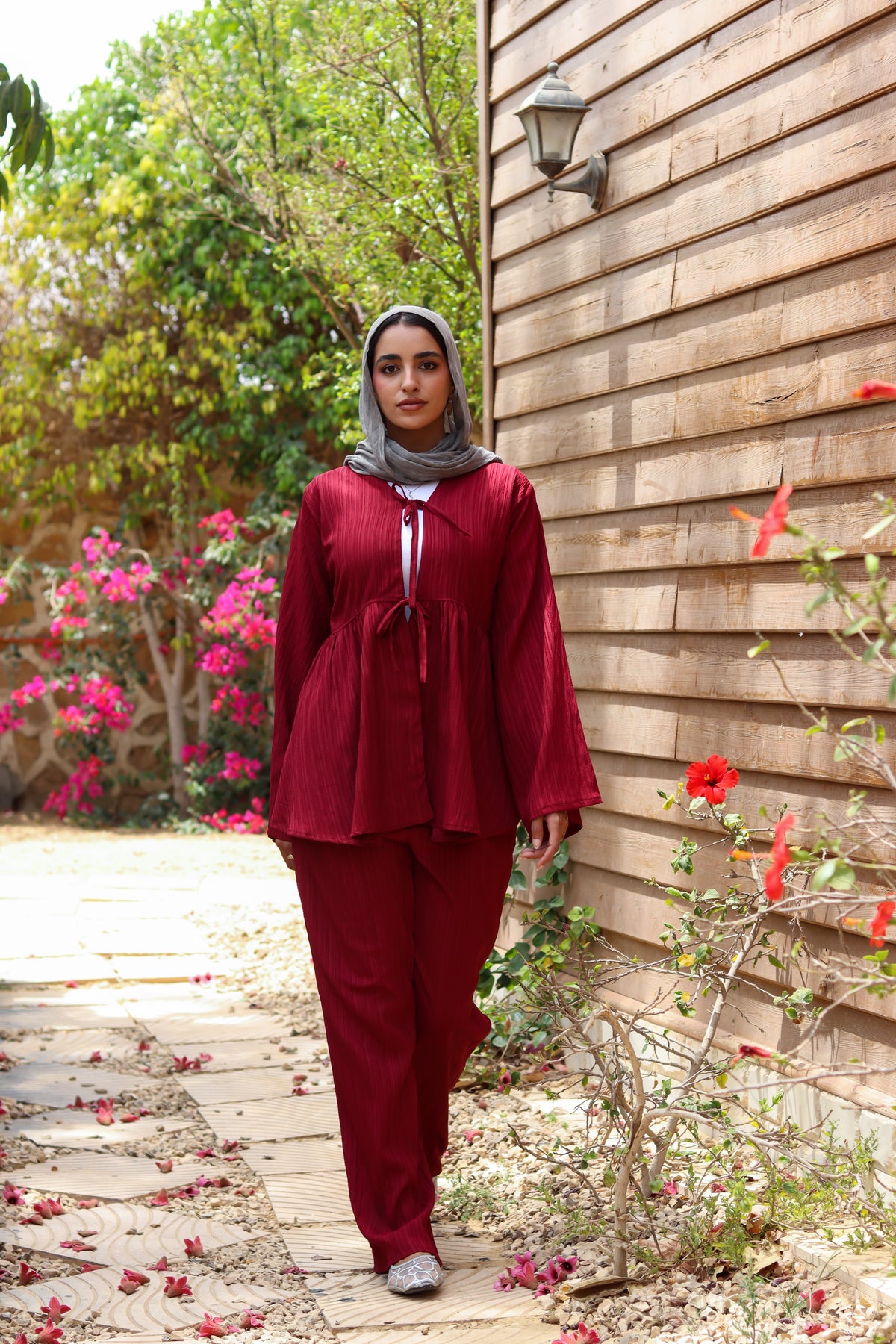 Amber breeze set-Burgundy