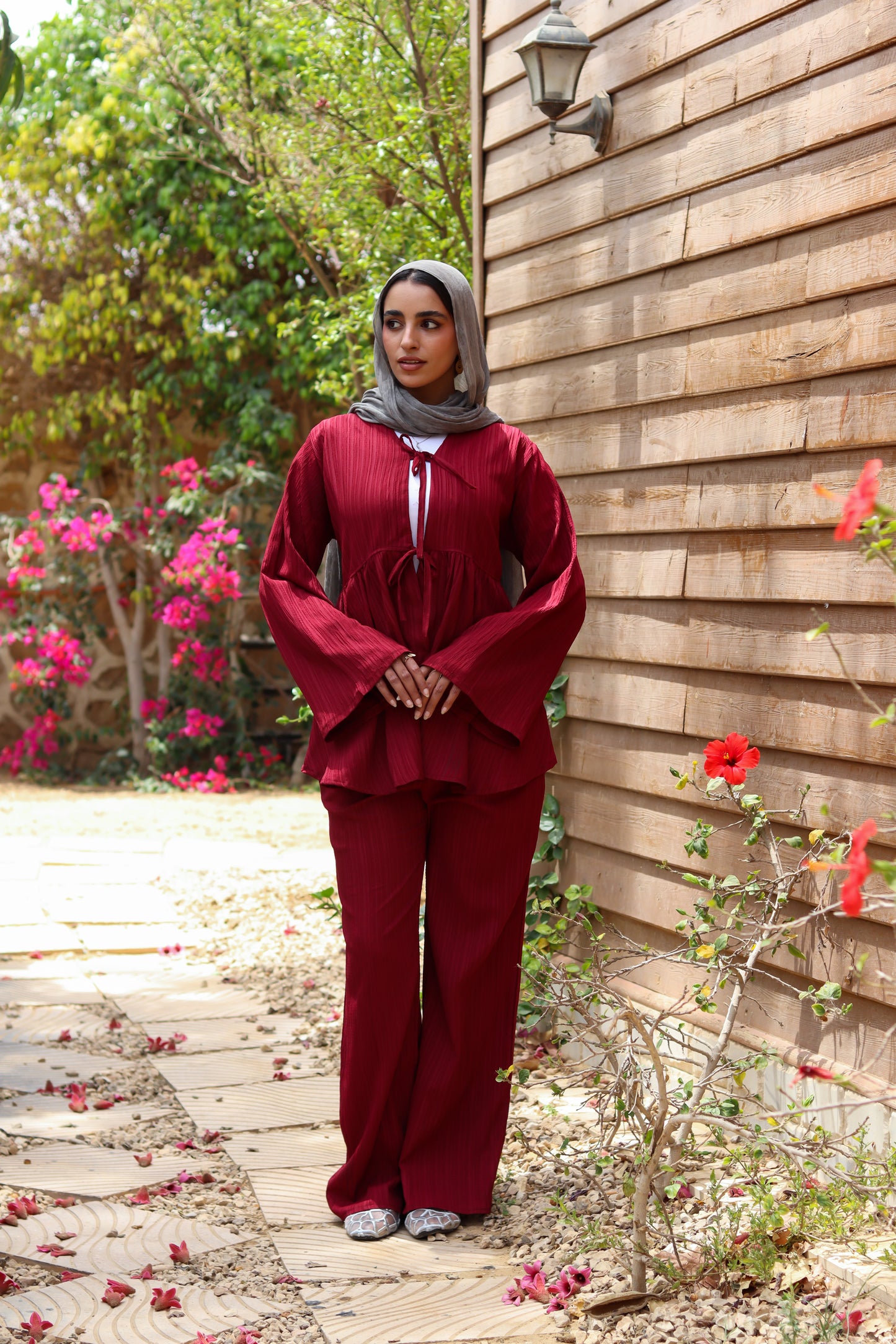 Amber breeze set-Burgundy