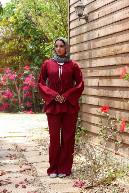 Amber breeze set-Burgundy