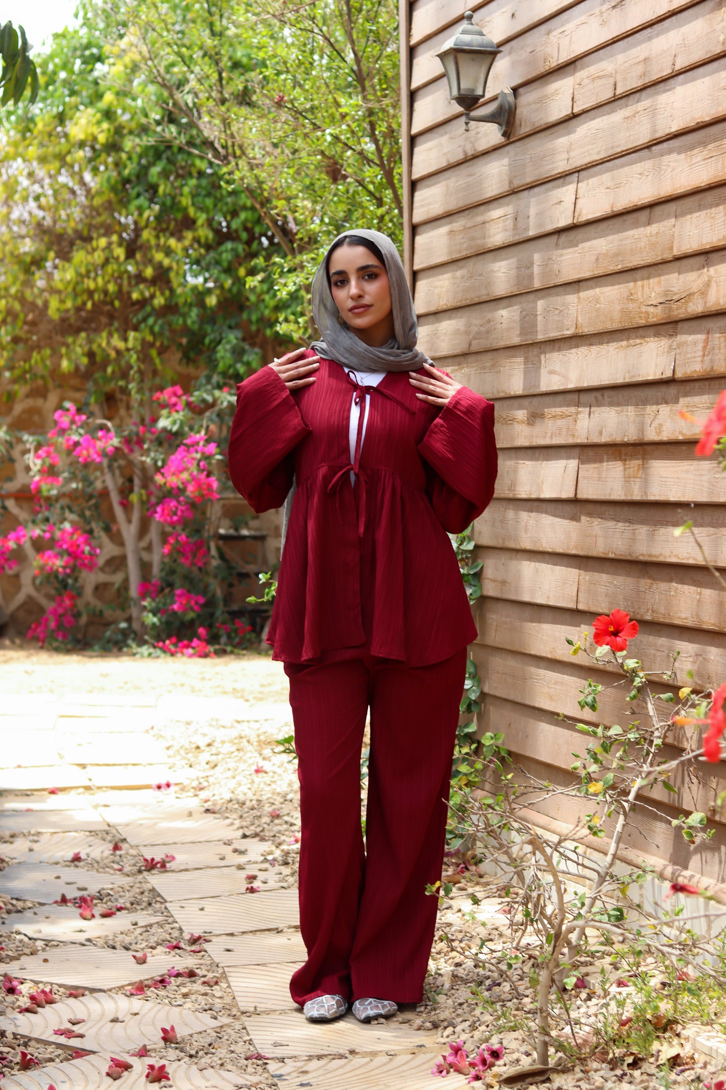 Amber breeze set-Burgundy