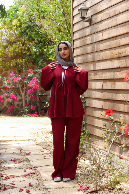Amber breeze set-Burgundy