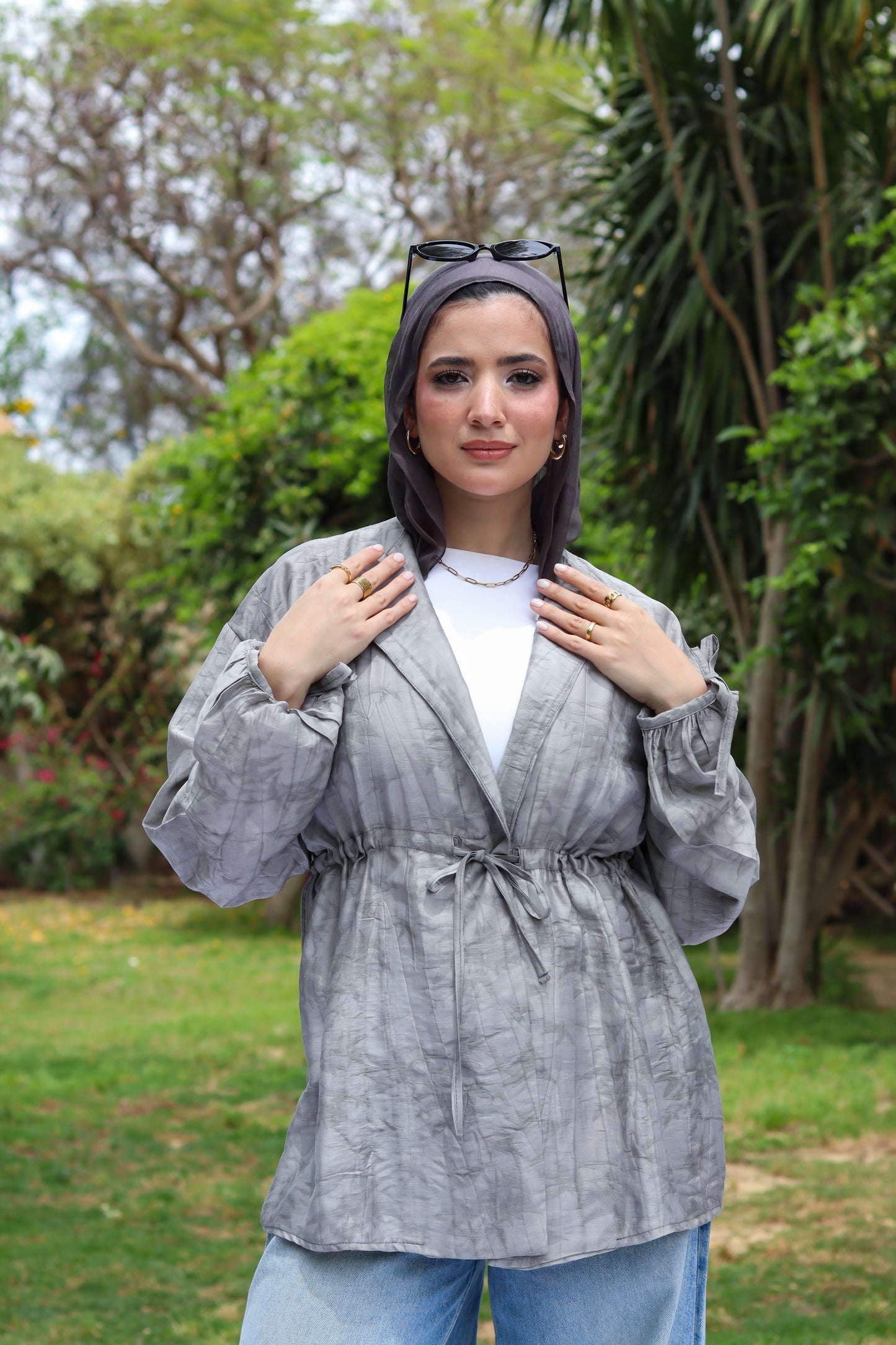 Sun-Kissed Blouse-Gray