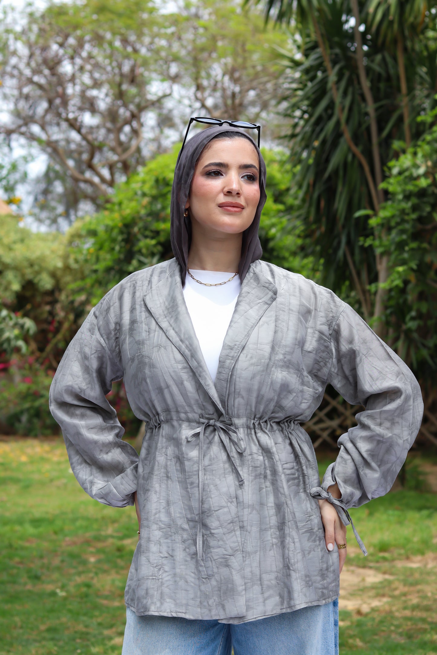 Sun-Kissed Blouse-Gray
