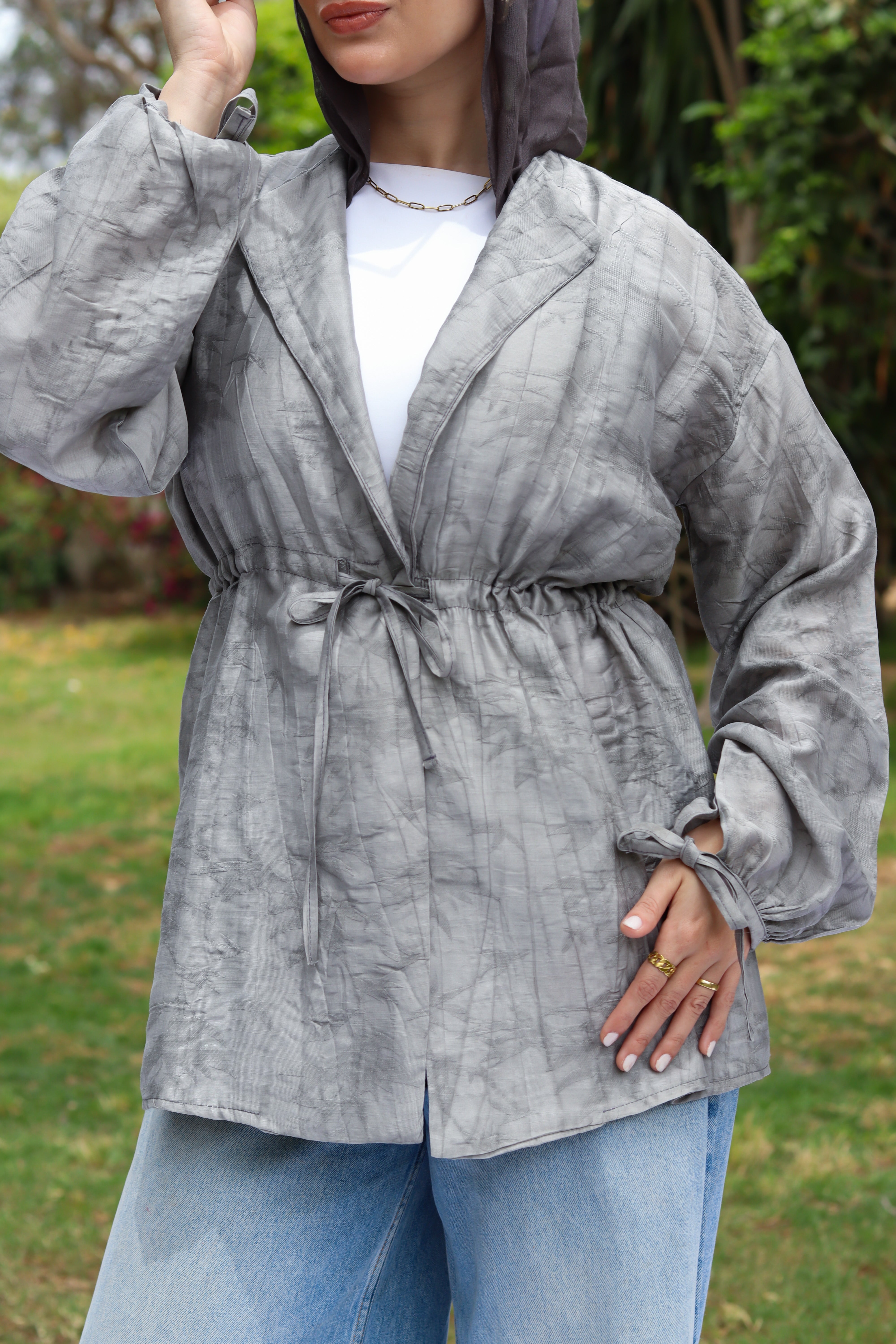 Sun-Kissed Blouse-Gray