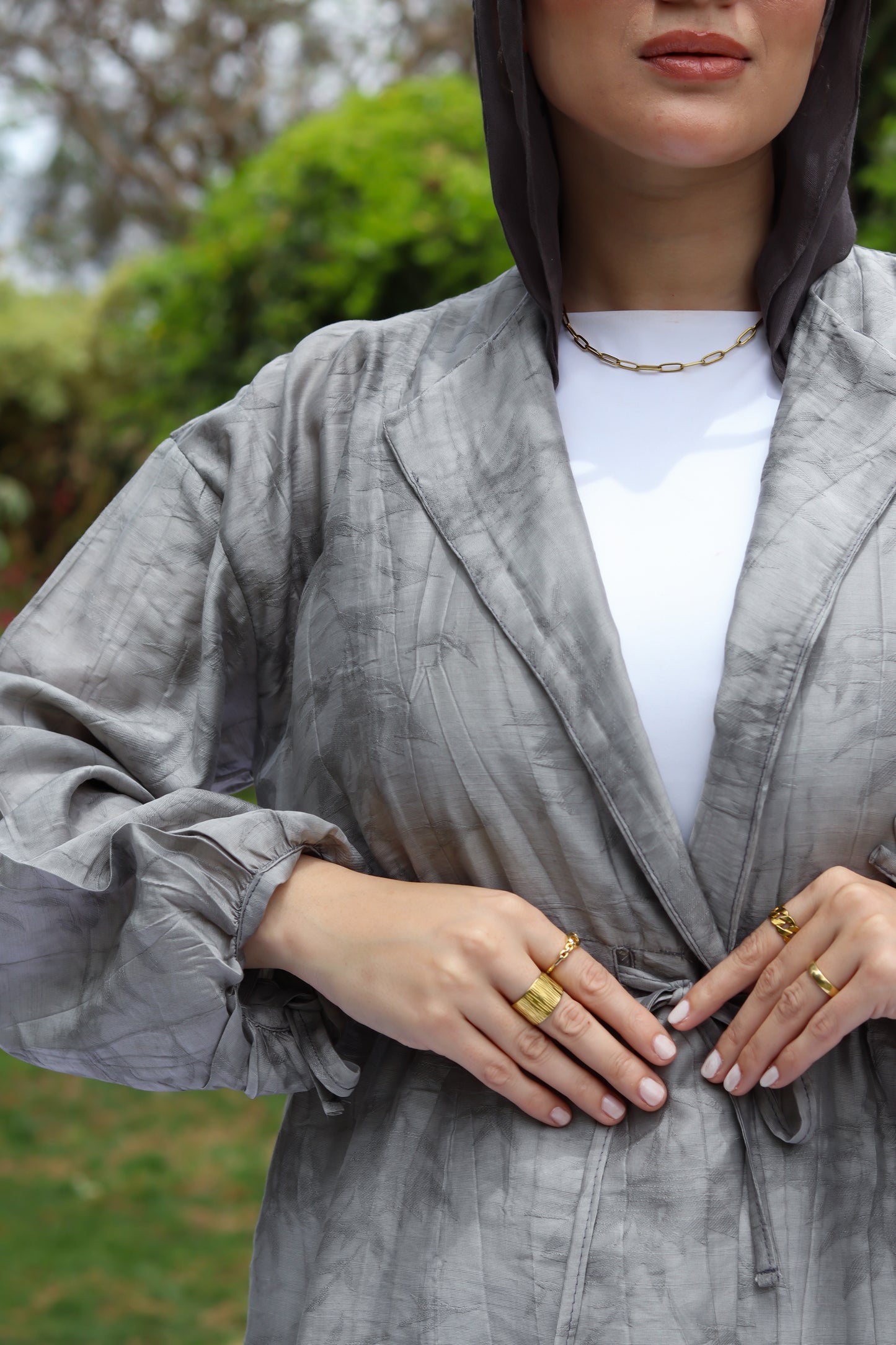 Sun-Kissed Blouse-Gray