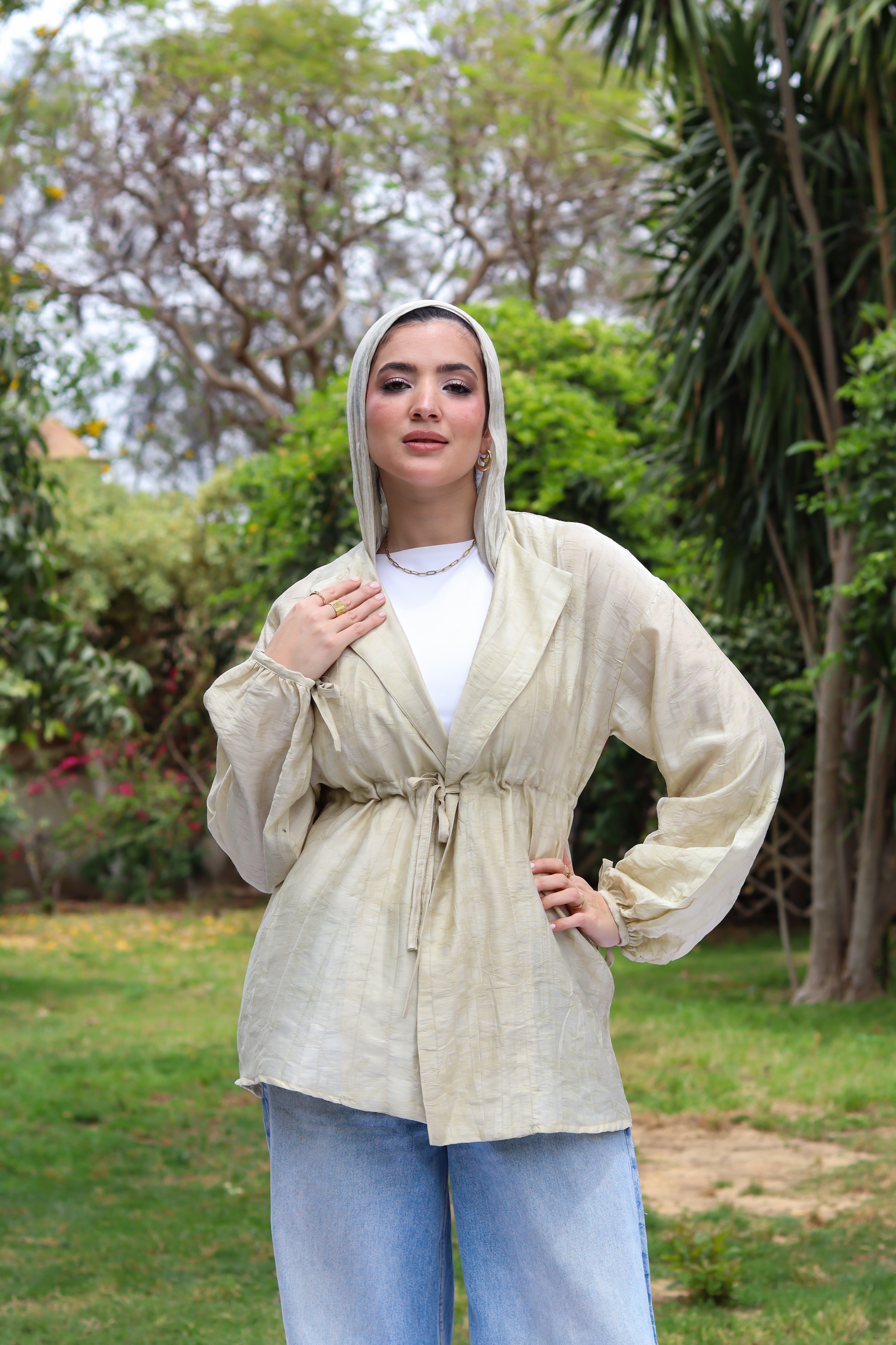 Sun-Kissed Blouse-Beige