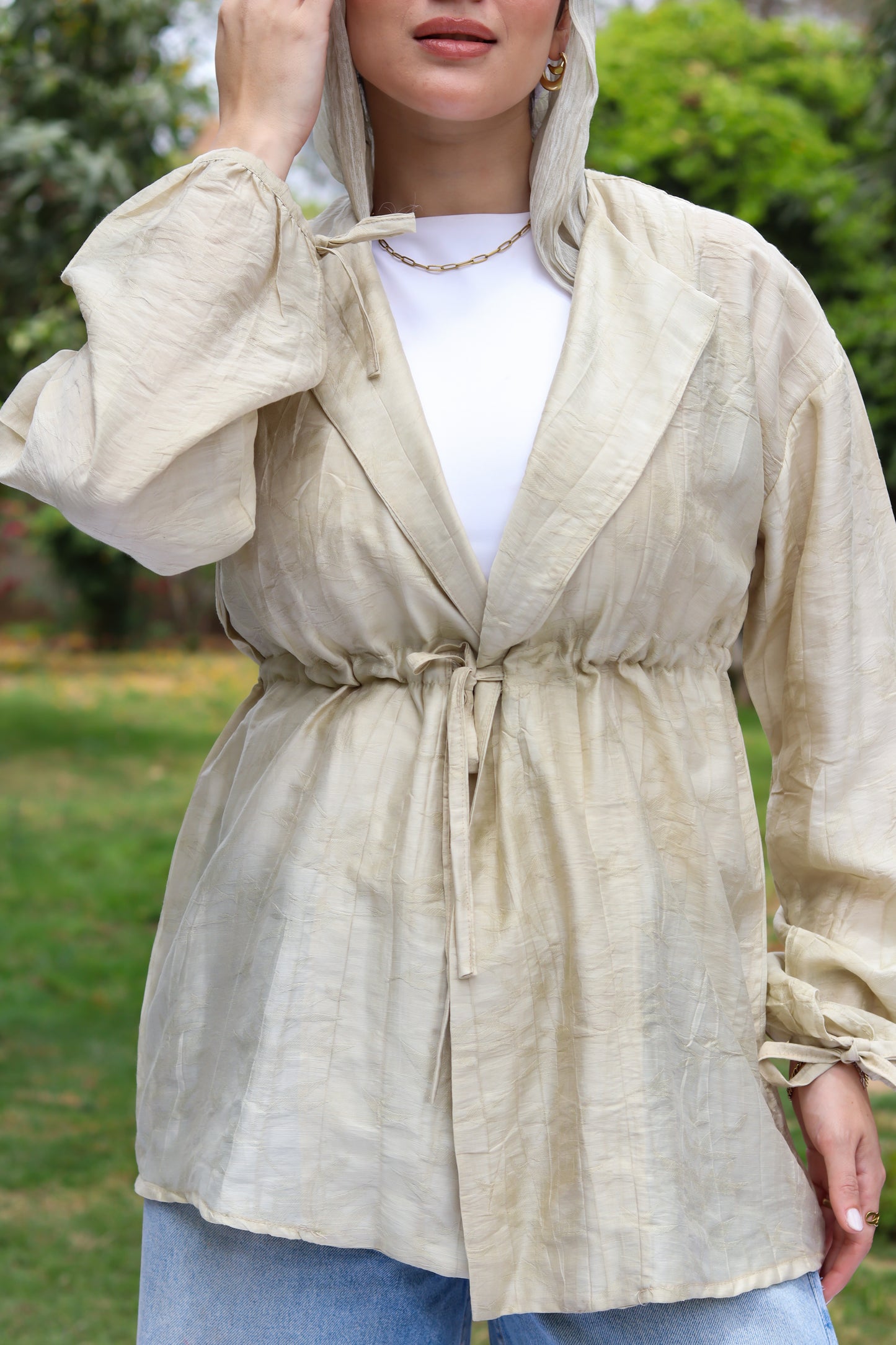 Sun-Kissed Blouse-Beige