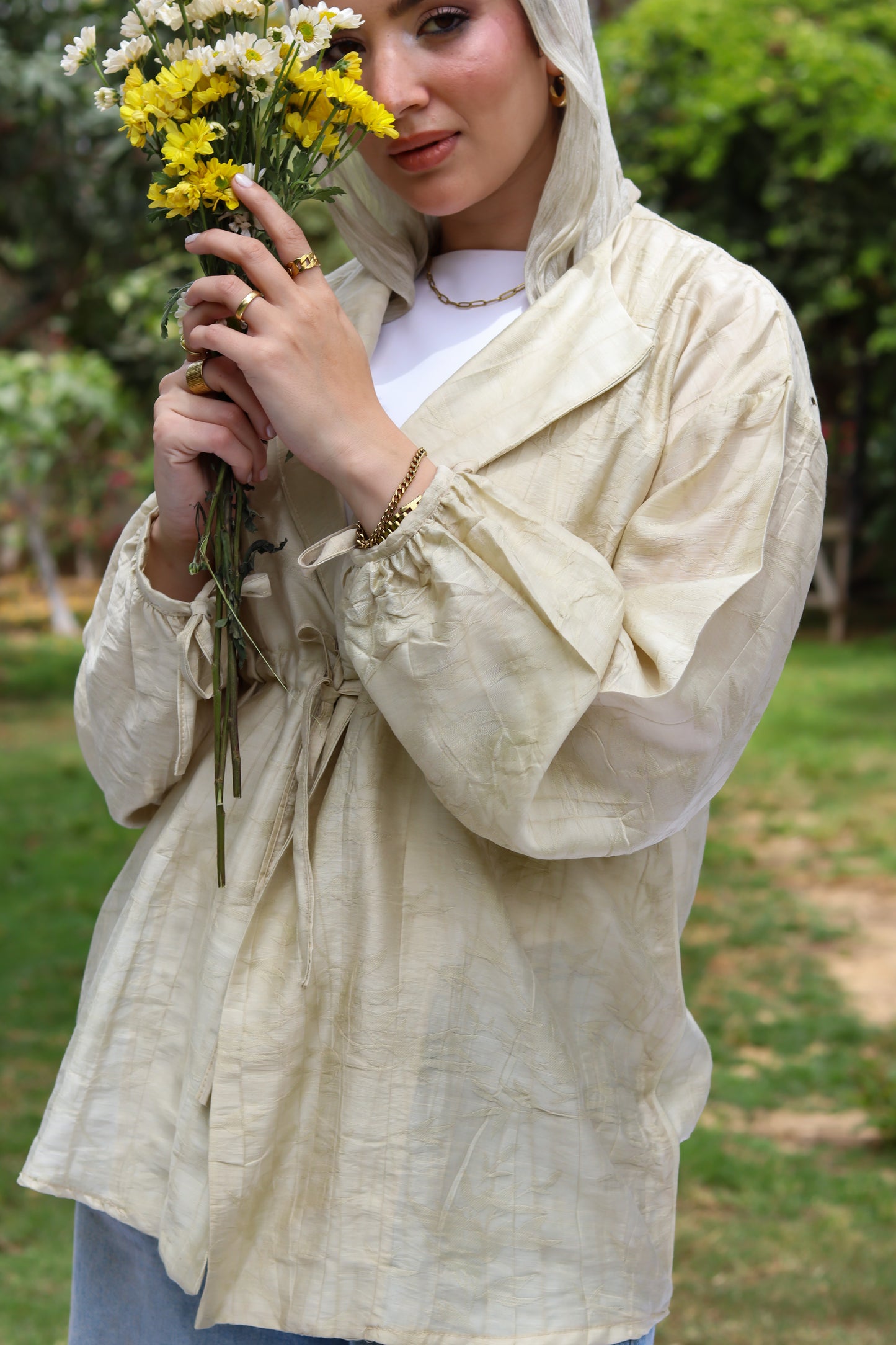 Sun-Kissed Blouse-Beige