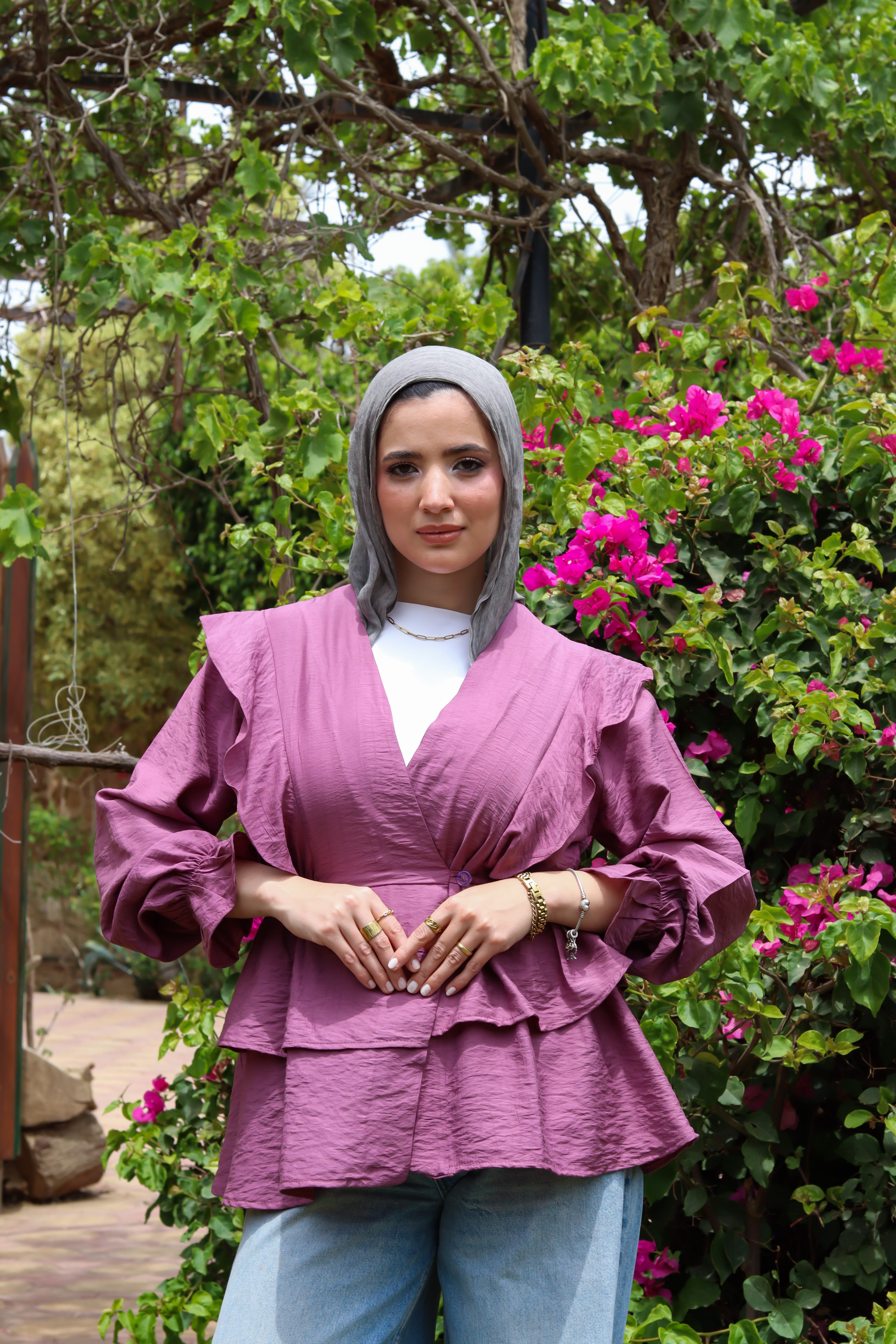 Butterfly blouse-Dusty Mauve