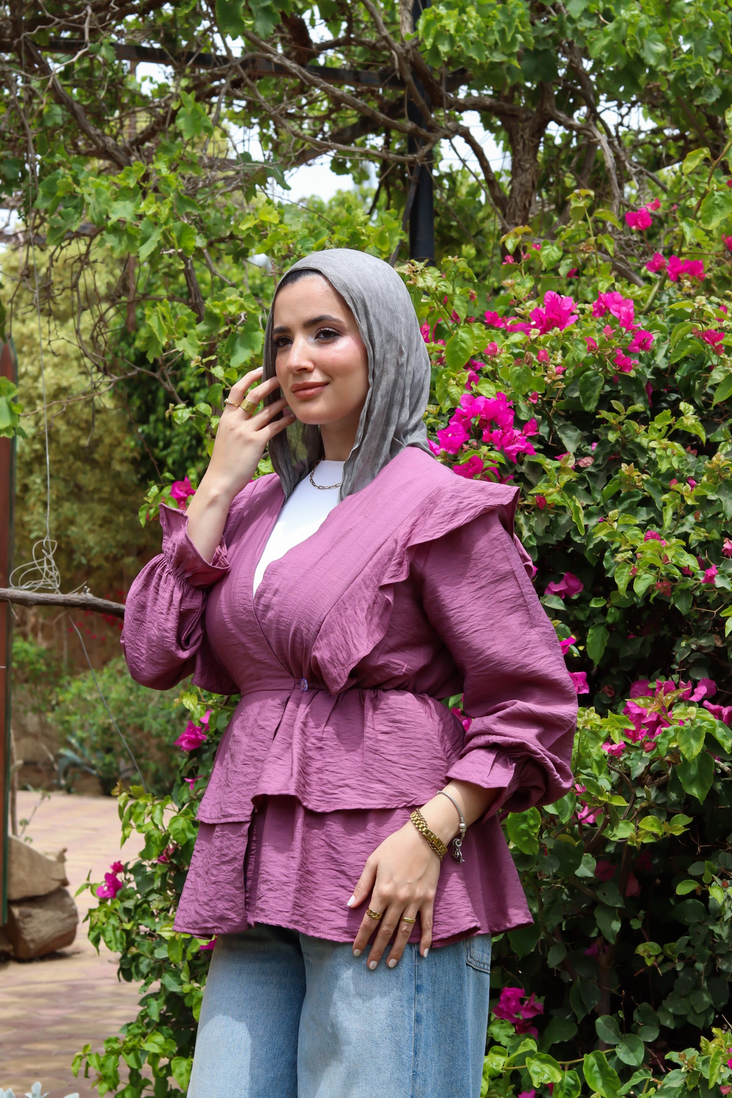 Butterfly blouse-Dusty Mauve