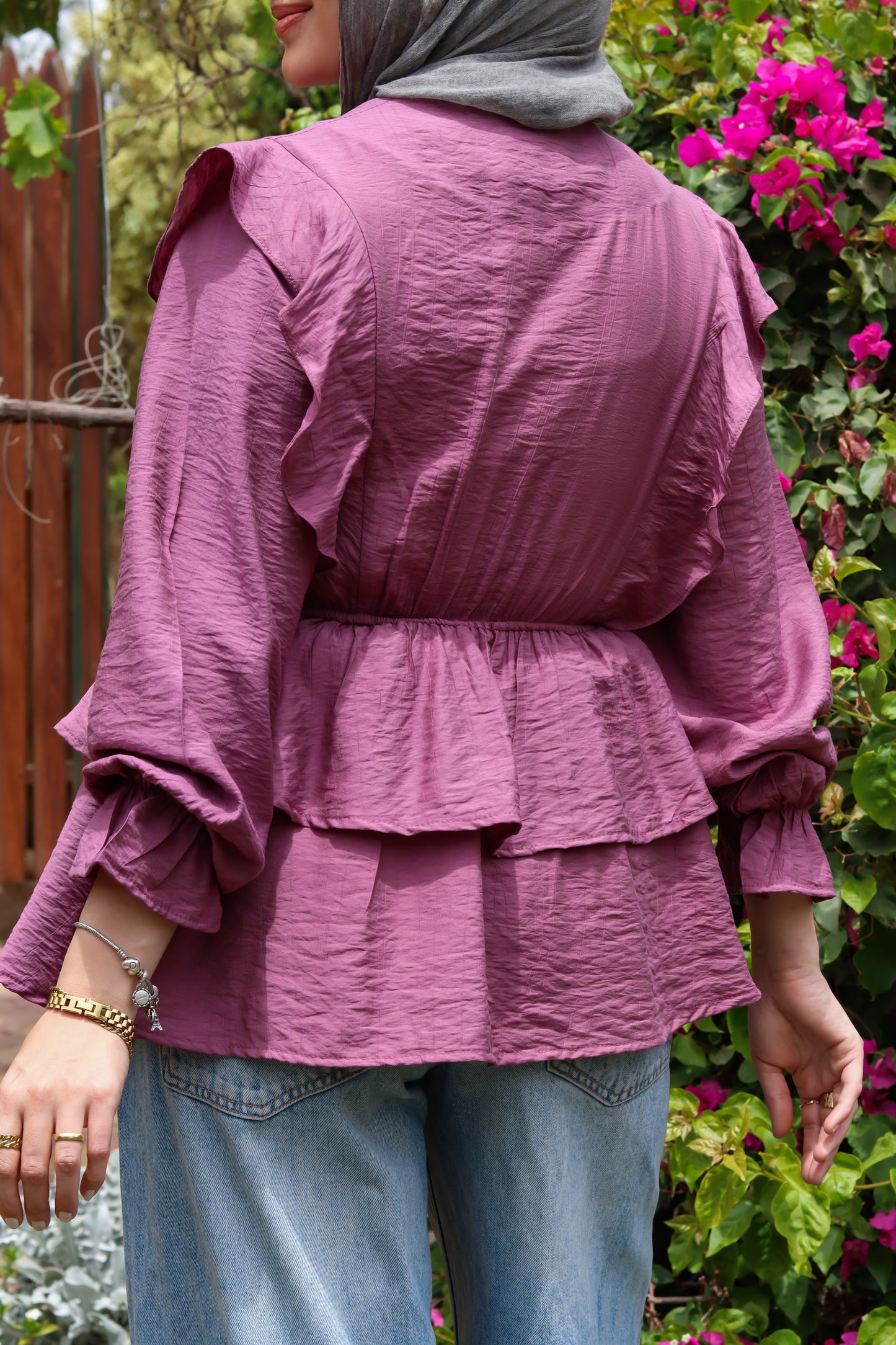 Butterfly blouse-Dusty Mauve