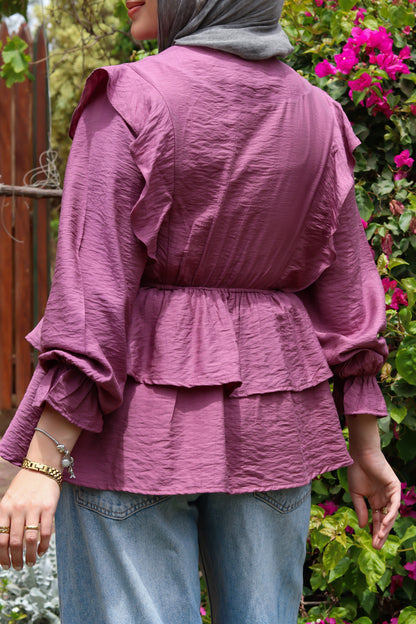 Butterfly blouse-Dusty Mauve
