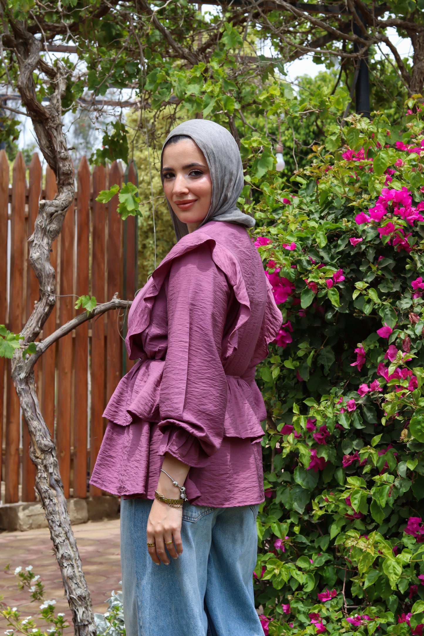 Butterfly blouse-Dusty Mauve