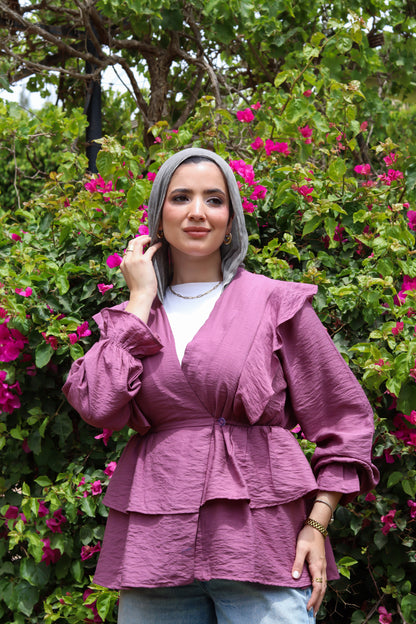 Butterfly blouse-Dusty Mauve