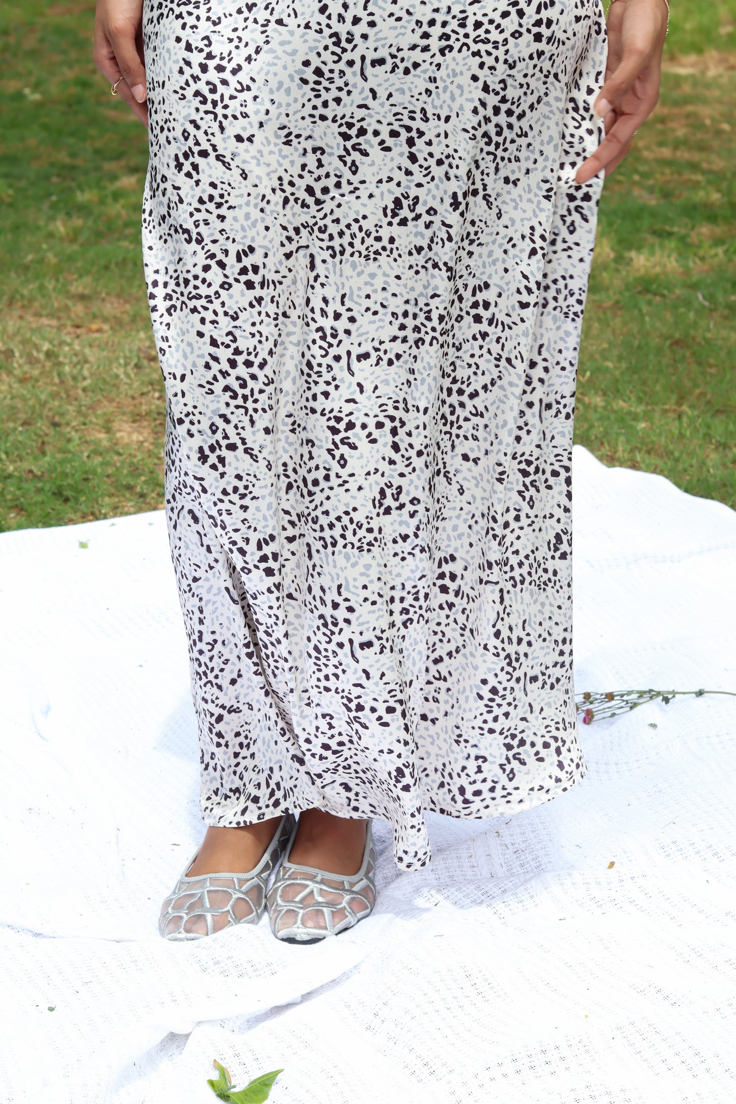 Dreamy Satin Skirt-Leopard
