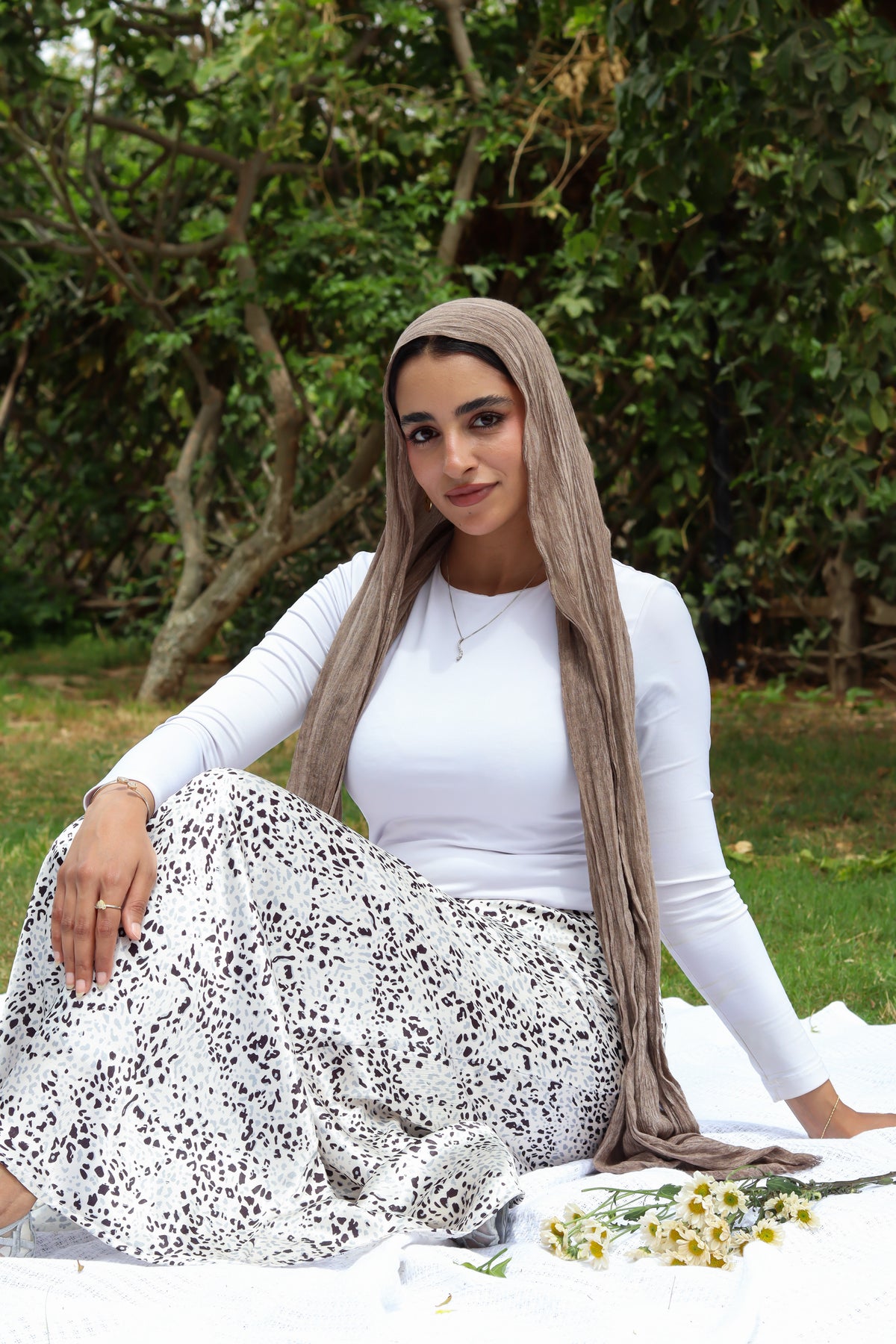Dreamy Satin Skirt-Leopard