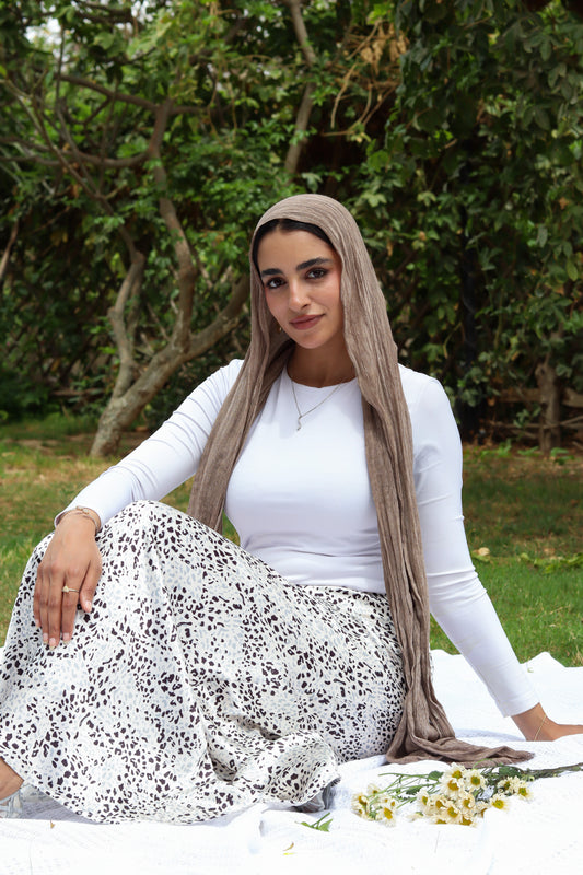 Dreamy Satin Skirt-Leopard