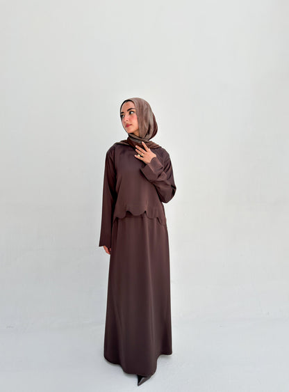 Sia Satin Set - Brown