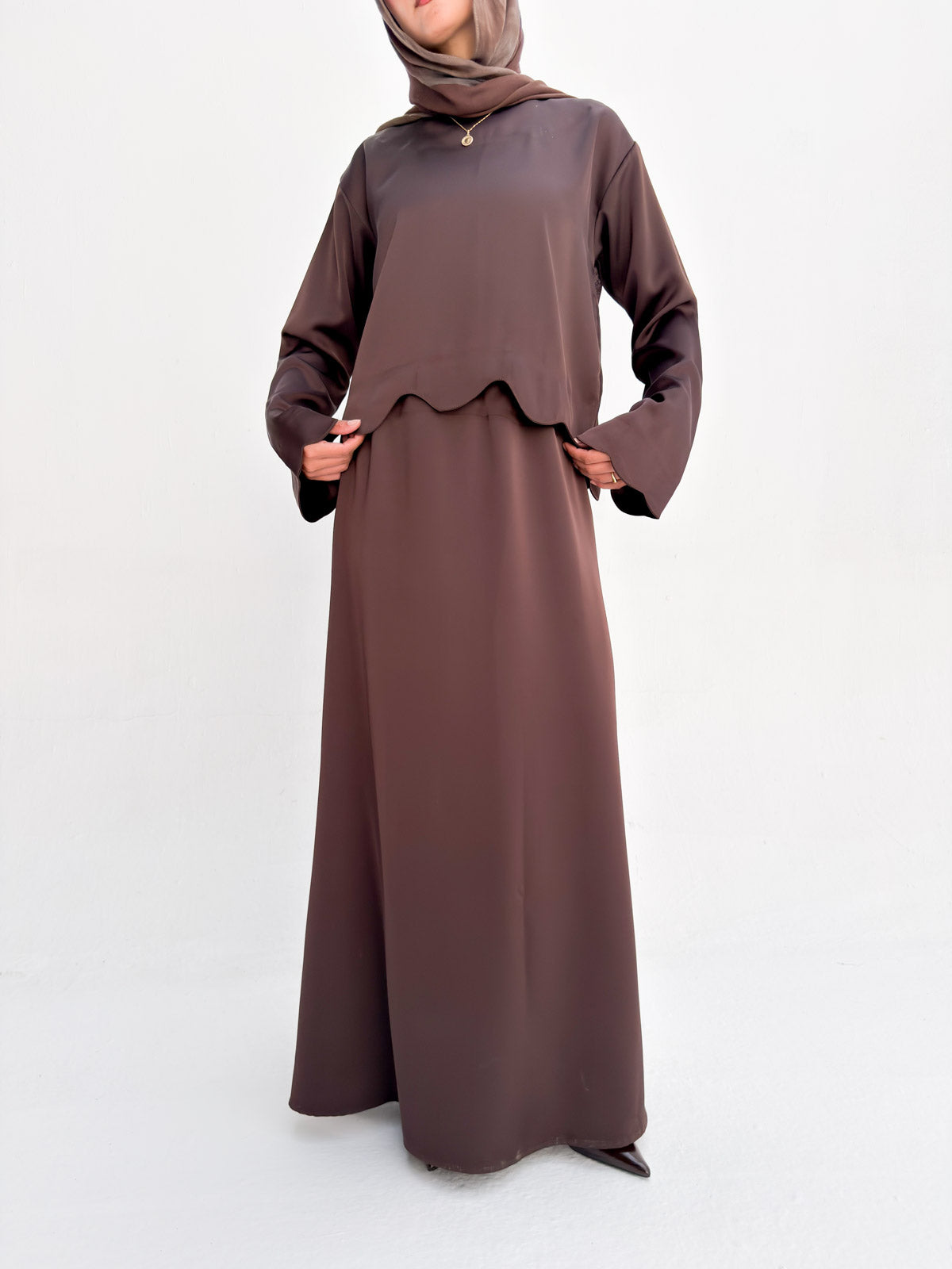 Sia Satin Set - Brown