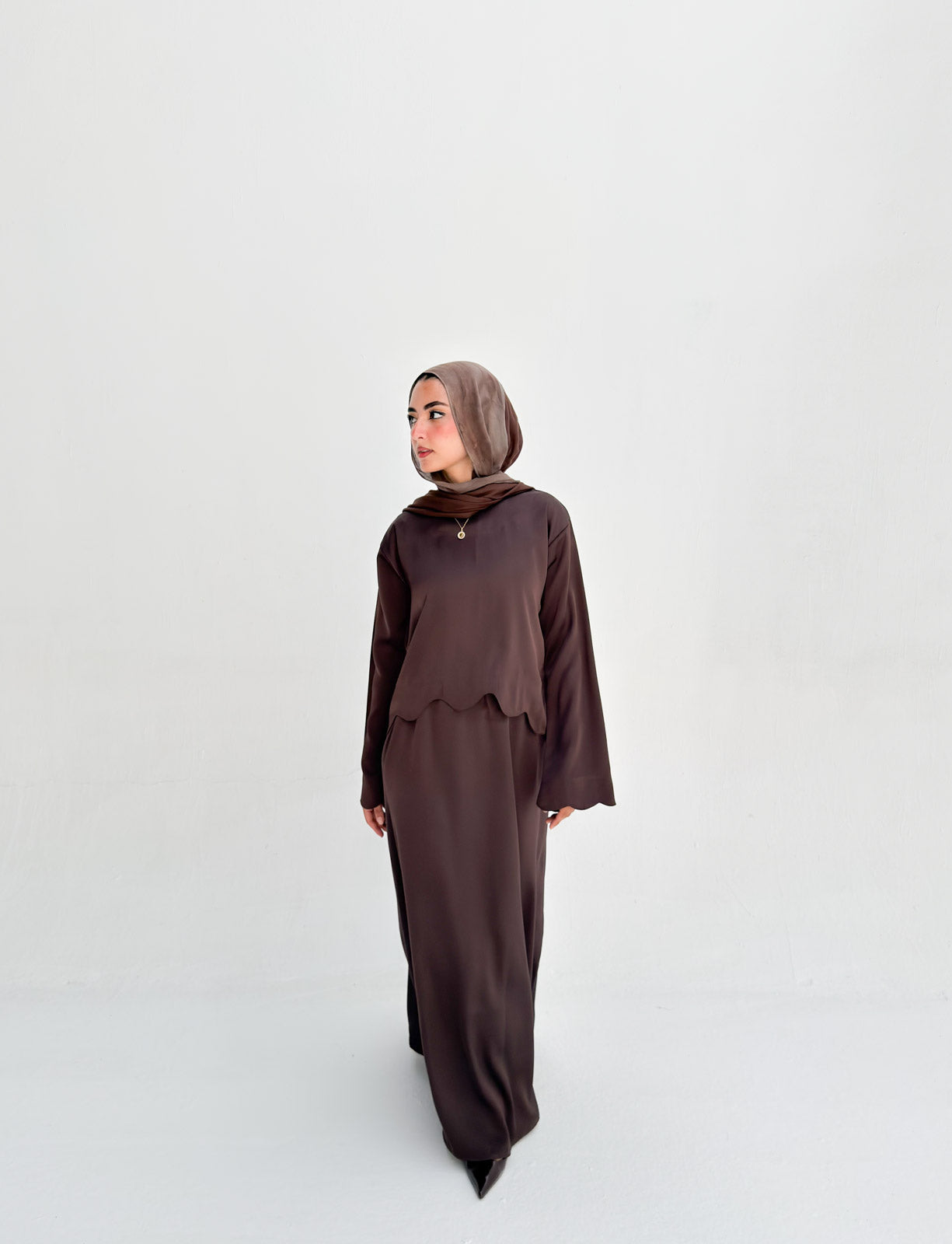 Sia Satin Set - Brown
