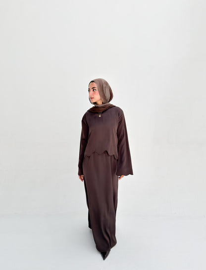 Sia Satin Set - Brown