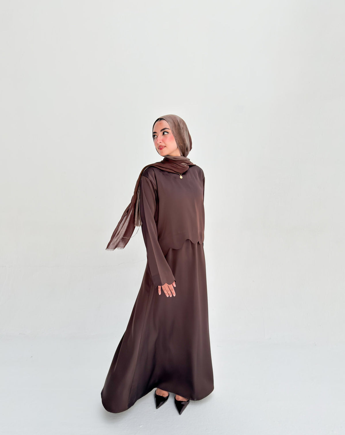 Sia Satin Set - Brown