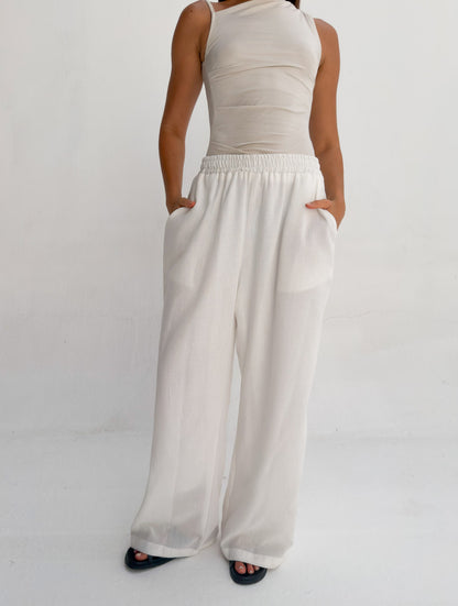 Everyday wide leg pants - White