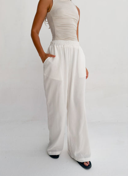 Everyday wide leg pants - White