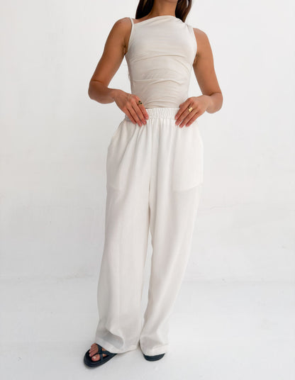 Everyday wide leg pants - White