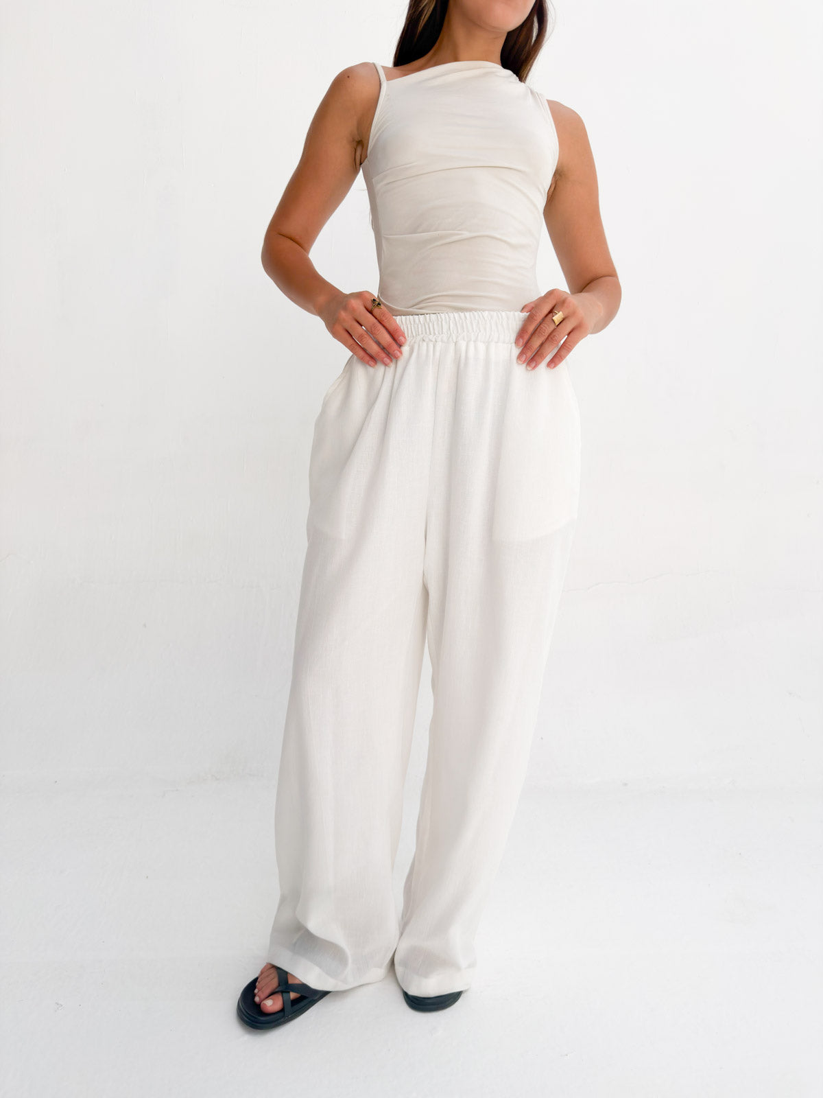Everyday wide leg pants - White