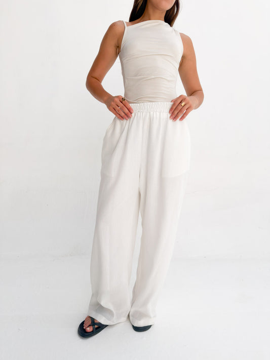 Everyday wide leg pants - White
