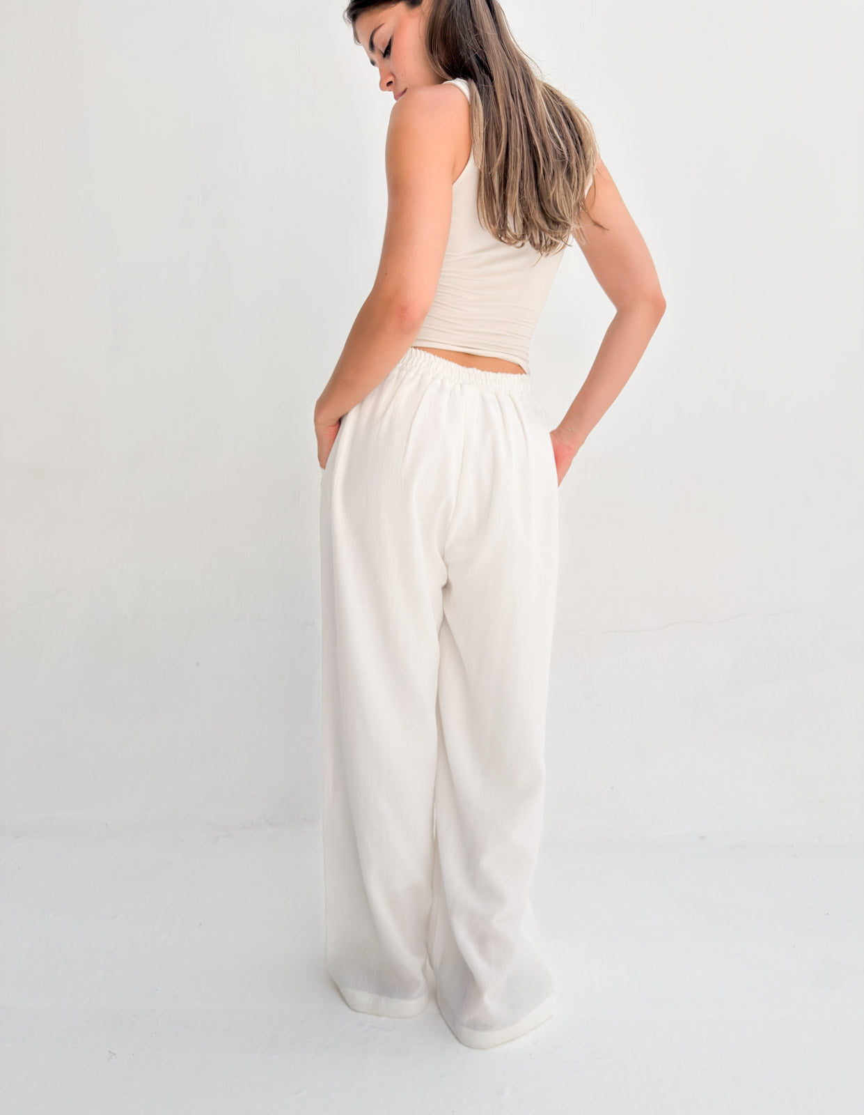 Everyday wide leg pants - White