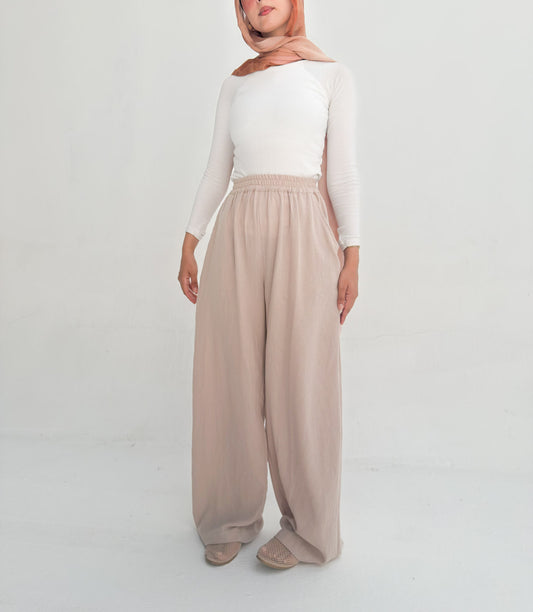Everyday wide leg pants - Beige