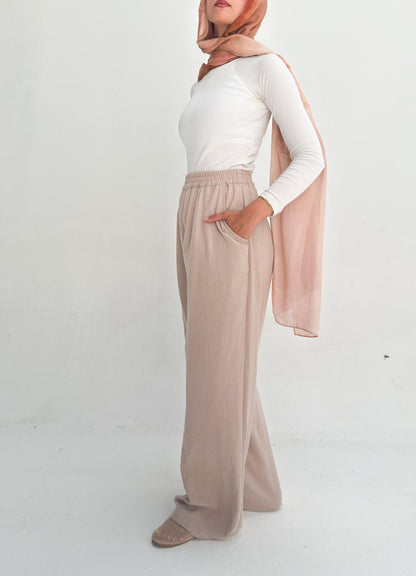 Everyday wide leg pants - Beige