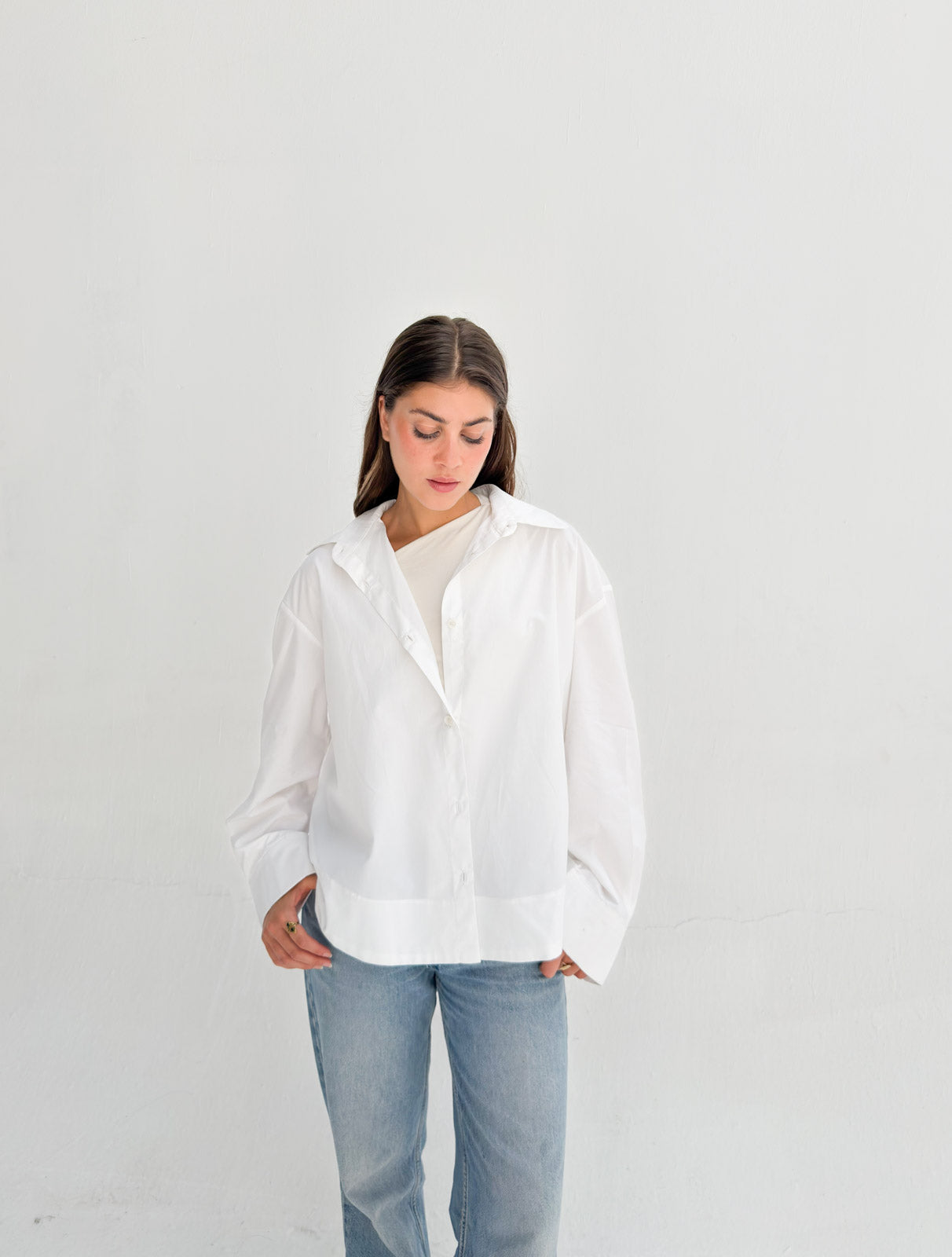 Oversized Poplin Shirt - White