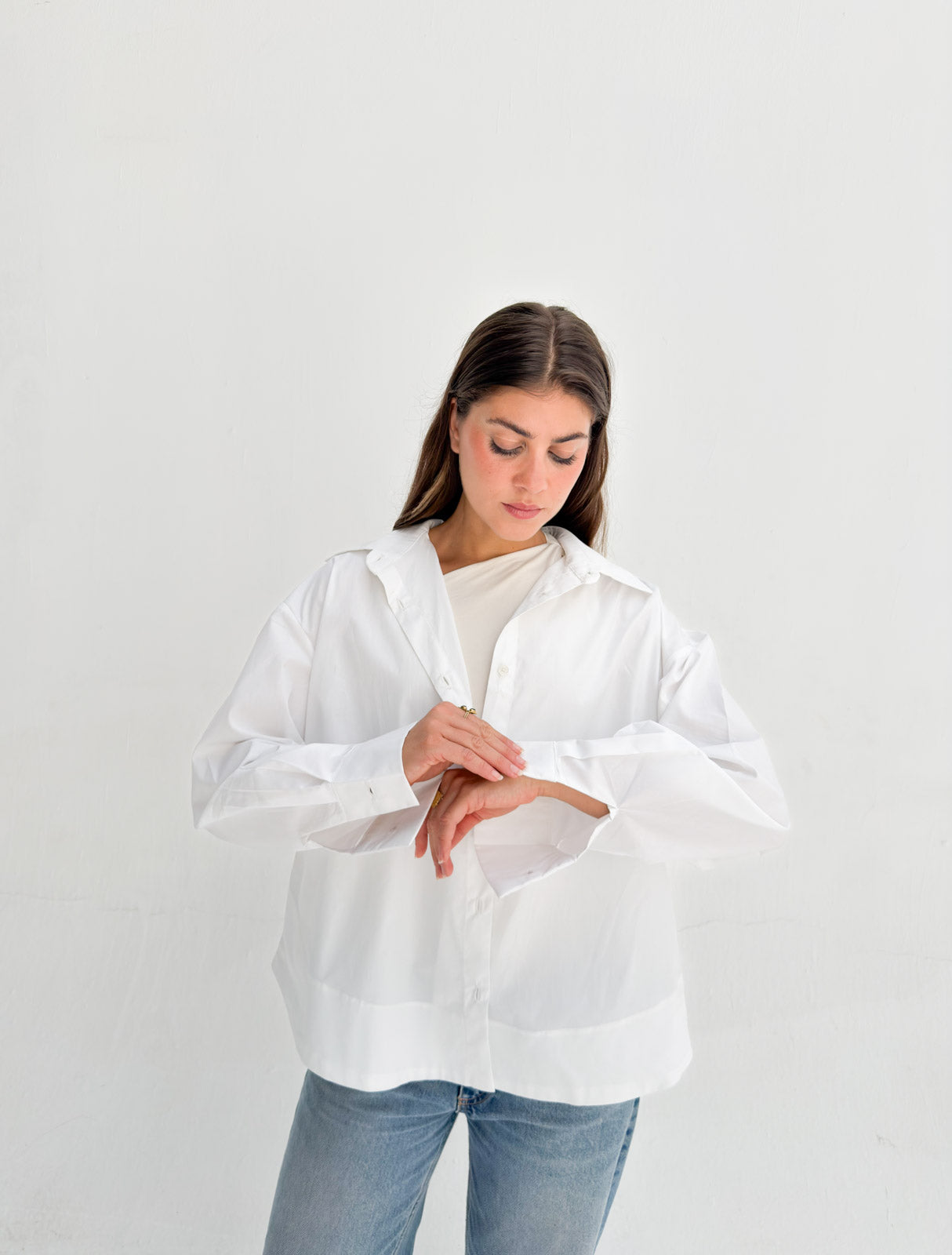 Oversized Poplin Shirt - White