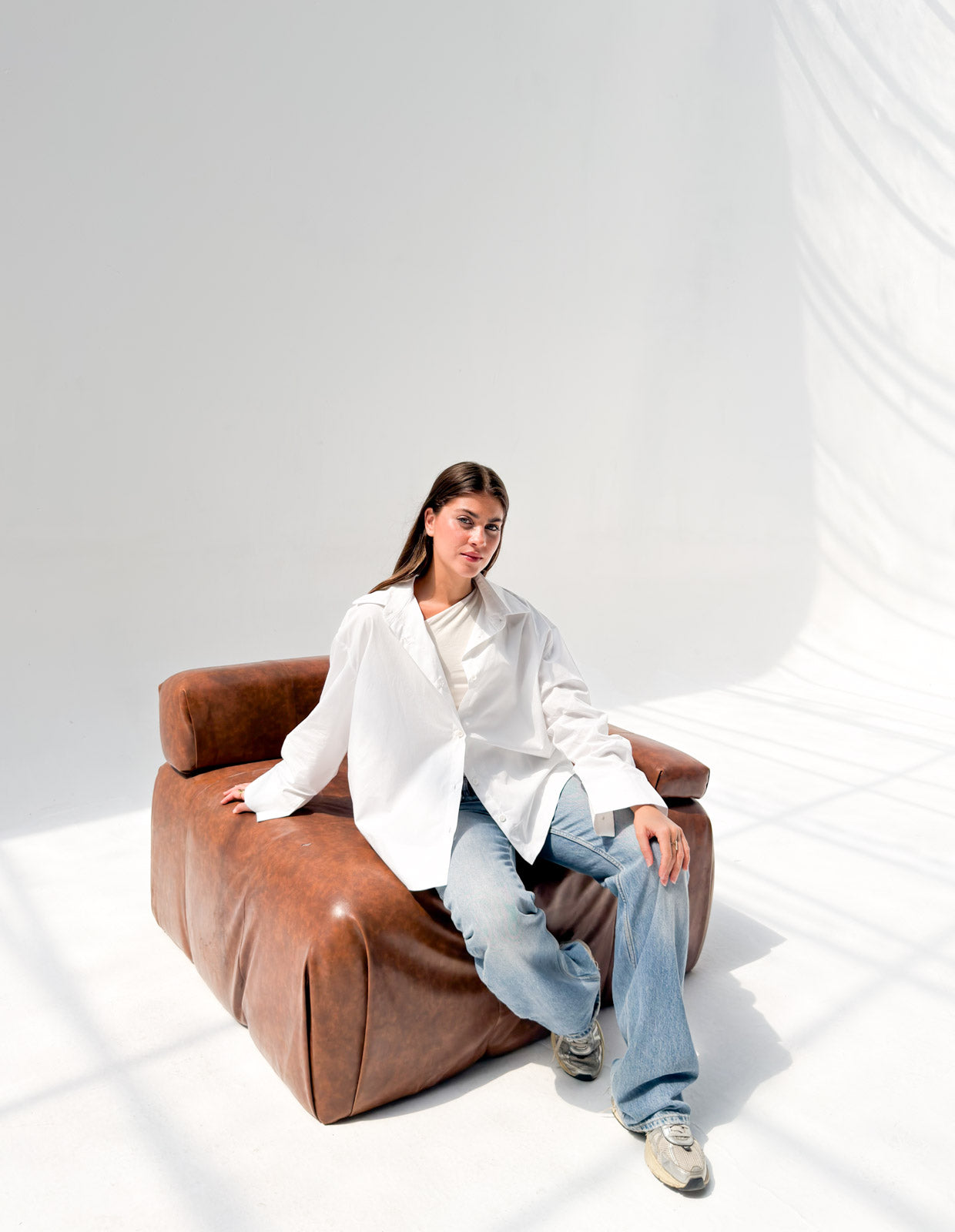 Oversized Poplin Shirt - White