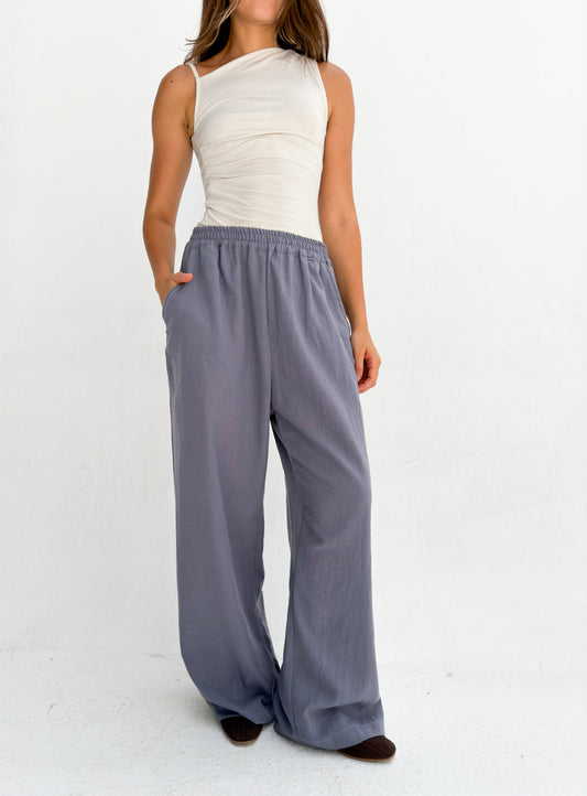 Everyday wide leg pants - Denim Gray