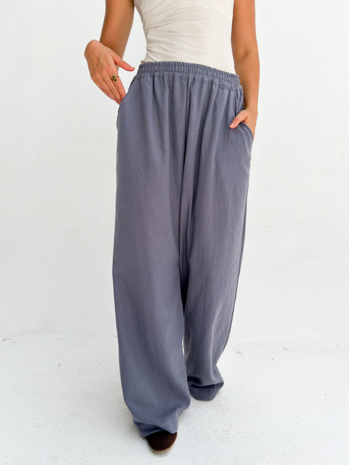 Everyday wide leg pants - Denim Gray