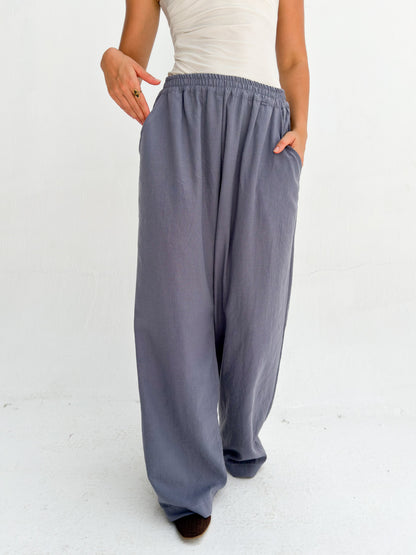 Everyday wide leg pants - Denim Gray