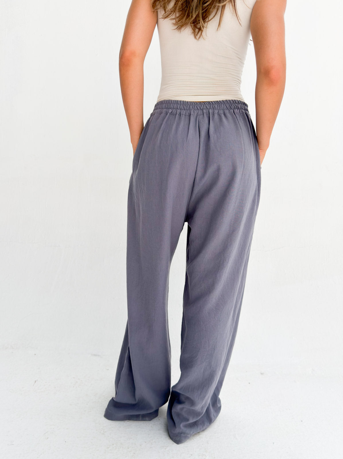 Everyday wide leg pants - Denim Gray