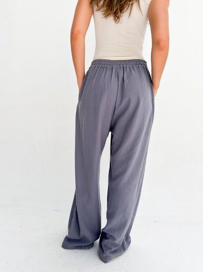 Everyday wide leg pants - Denim Gray