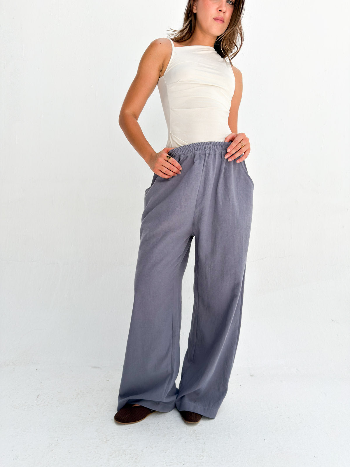 Everyday wide leg pants - Denim Gray