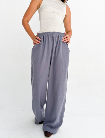Everyday wide leg pants - Denim Gray